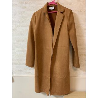 ザラ(ZARA)のZARA  薄手　ロングコート　キャメル　茶色(ロングコート)