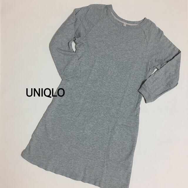 UNIQLO(ユニクロ)のトレーナー　ワンピース　UNIQLO レディースのワンピース(ひざ丈ワンピース)の商品写真