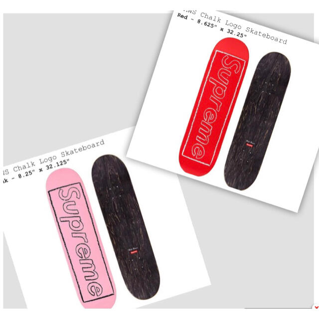 Supreme(シュプリーム)の２枚セット Supreme KAWS Chalk Logo Skateboard スポーツ/アウトドアのスポーツ/アウトドア その他(スケートボード)の商品写真