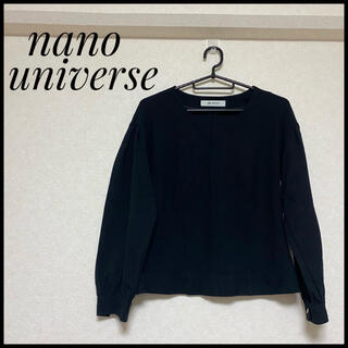 ナノユニバース(nano・universe)の【nano universe】ナノユニバーストップス カットソー 黒S (シャツ/ブラウス(長袖/七分))
