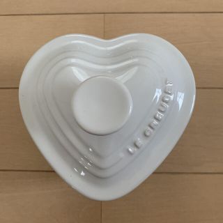 ルクルーゼ(LE CREUSET)のル・クルーゼ　ハート　ラムカンダムール　白　ココット　新品未使用(食器)