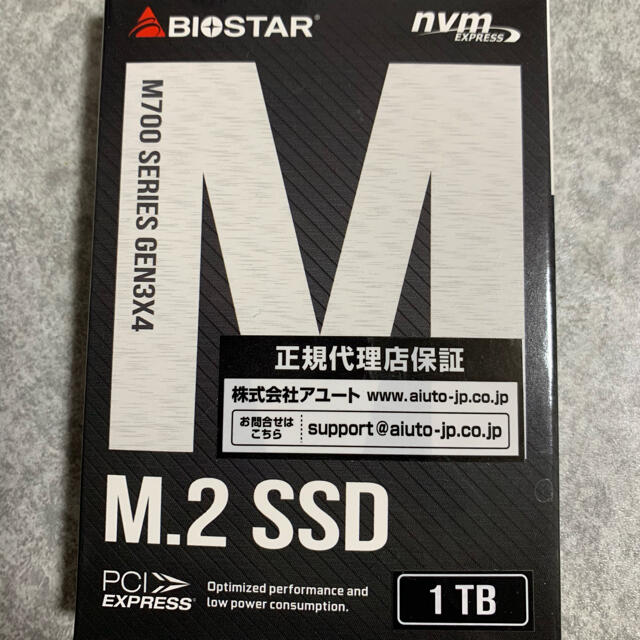 新品 NVME SSD 1TB M.2 Biostar m700
