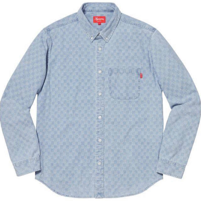 【L】Checkered Denim Shirt