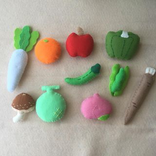 フェルトままごと 野菜 果物 38種類セットの通販 by anne*shop フェルトままごと 野菜 果物 38種類セットの通販 by anne*shop