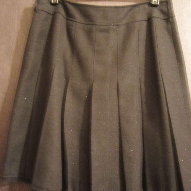 黒ラメプリーツスカート レディースのスカート(ミニスカート)の商品写真