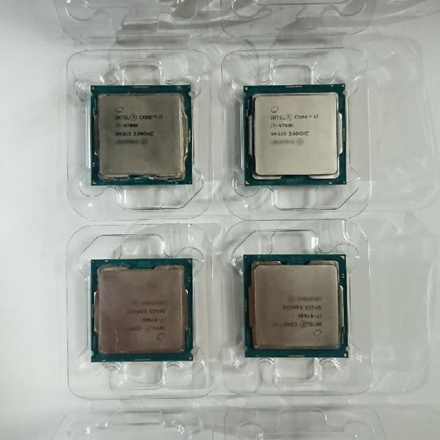 PCパーツintel Core i7 9700k 傷・汚れ・変色等有品4個セット
