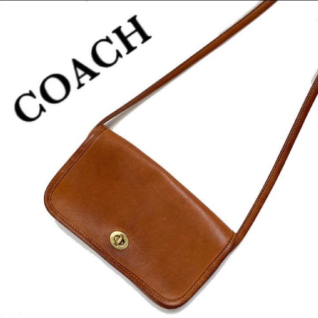 old coach オールドコーチ ヴィンテージ　ショルダーバッグ  本革　茶系