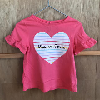 ベビーギャップ(babyGAP)のベビーギャップ　Tシャツ　ハート柄　ピンク　ベビー90(Tシャツ/カットソー)