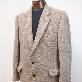 ハリスツイード(Harris Tweed)の実寸L ハリスツイード ジャケット  トラッド ハリス ツイード 古着 b551(テーラードジャケット)