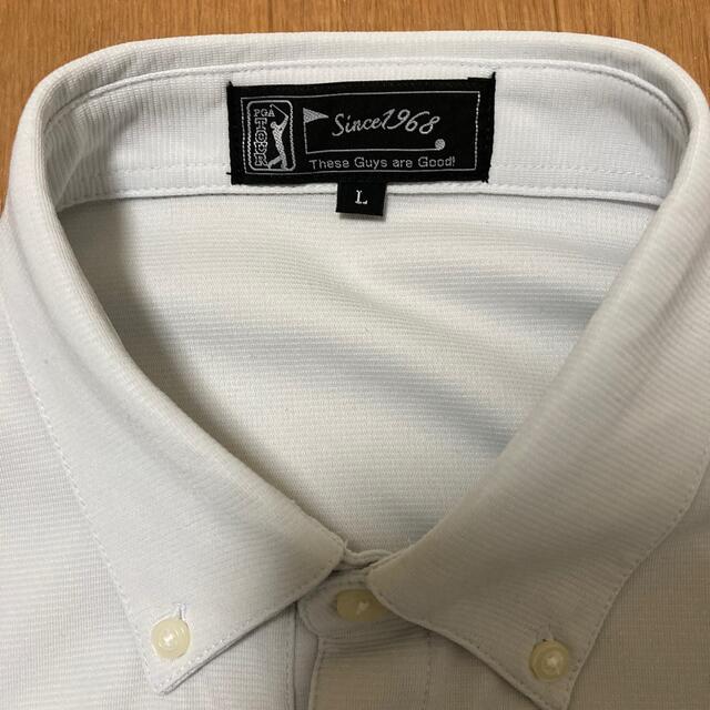 PGA TOUR 長袖ポロシャツ Lサイズ フォワイトブルー メンズのトップス(ポロシャツ)の商品写真