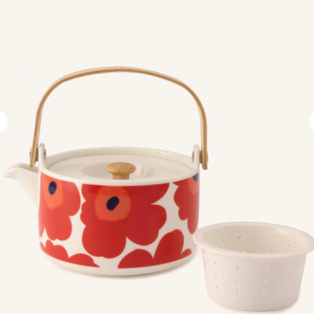 期間限定特価】 希少 廃盤 marimekko 急須 ティーポット 急須 ウニッコ