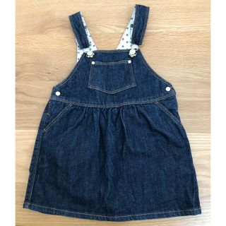 プチバトー(PETIT BATEAU)のプチバトー★定価8,250円 デニムジャンパースカート(ワンピース)