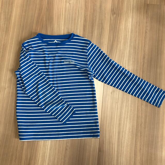 mont bell(モンベル)のモンベル　WIC.T 長袖　ストライプ　120 キッズ/ベビー/マタニティのキッズ服男の子用(90cm~)(Tシャツ/カットソー)の商品写真