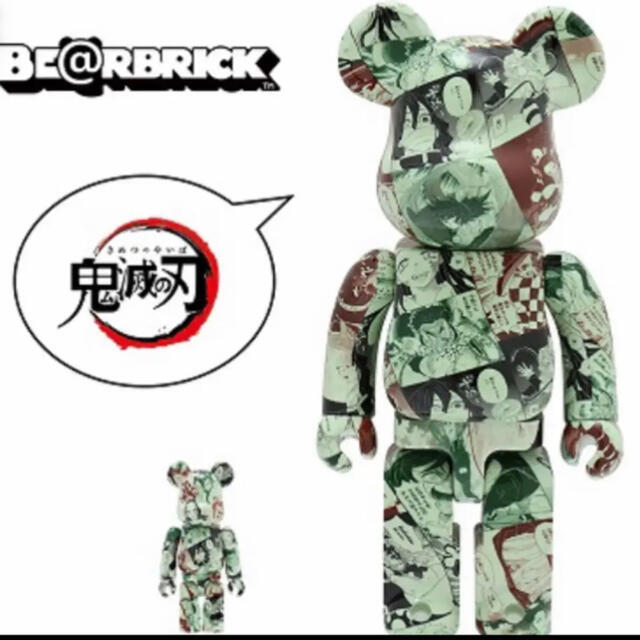 MEDICOM TOY(メディコムトイ)のBE@RBRICK  ベアブリック 鬼滅の刃　100%&400% ハンドメイドのおもちゃ(フィギュア)の商品写真