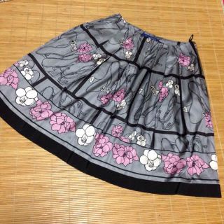 エムズグレイシー(M'S GRACY)の美品❤︎エムズグレイシー  シューズ柄スカート(ひざ丈スカート)