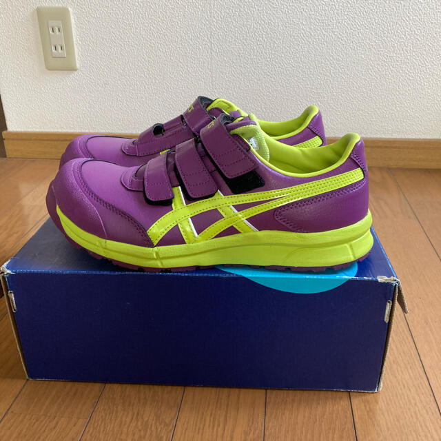 asics - アシックス安全靴(パープル&イエロー)限定品⭐️の通販 asics - アシックス安全靴(パープル&イエロー)限定品⭐️の通販