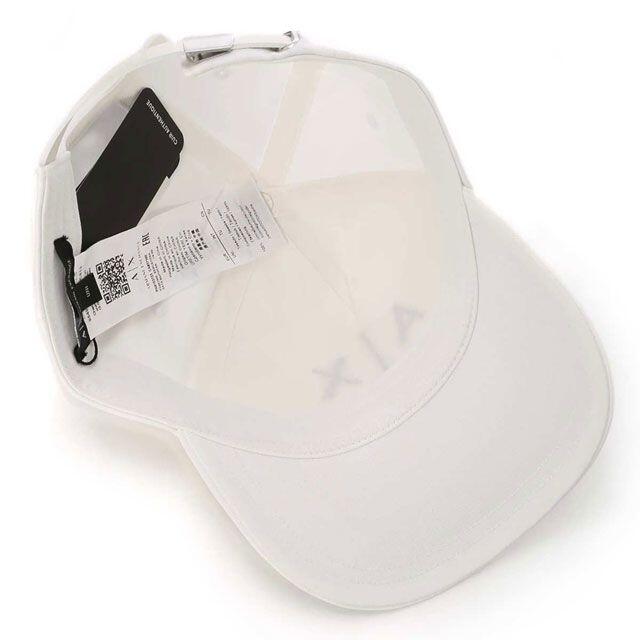 ARMANI EXCHANGE(アルマーニエクスチェンジ)のアルマーニ エクスチェンジ　A|X刺繍ロゴ　キャップ　帽子　WHITE メンズの帽子(キャップ)の商品写真
