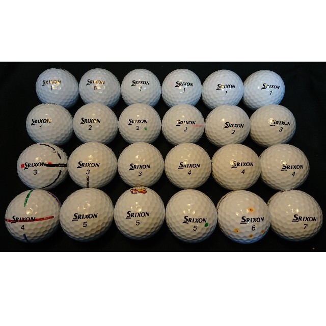 DUNLOP(ダンロップ)の【良品】Z-STAR 24球 スリクソン 白系 ロストボール ゴルフボール スポーツ/アウトドアのゴルフ(その他)の商品写真