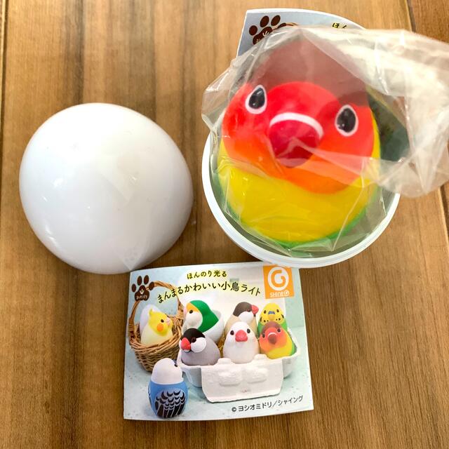 ほんのり光る　小鳥ライト　ボタンインコ エンタメ/ホビーのフィギュア(その他)の商品写真