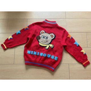 ミキハウス(mikihouse)の数回着　ミキハウス　格好可愛いくまちゃんニット　120㎝(ニット)