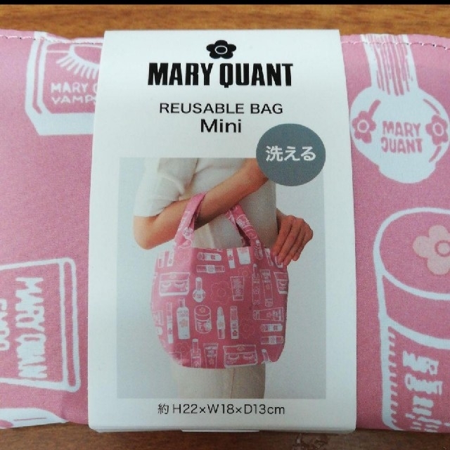 MARY QUANT(マリークワント)のマリークワント　エコバッグ　ピンク小 レディースのバッグ(エコバッグ)の商品写真