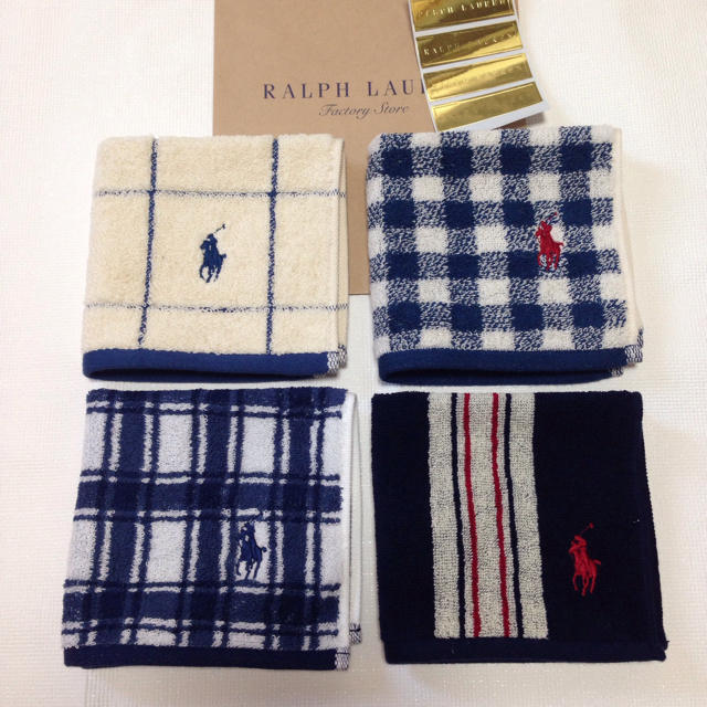 Ralph Lauren(ラルフローレン)の新品♪ラルフローレン タオルハンカチ メンズのファッション小物(ハンカチ/ポケットチーフ)の商品写真