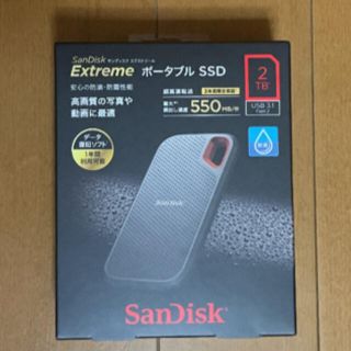 サンディスク(SanDisk)の【新品・未開封】サンディスク SANDISK 外付けポータブルSSD 2TB(PC周辺機器)