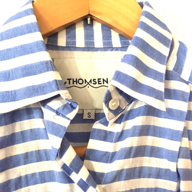 SHIPS(シップス)のTHOMSEN ボーダーシャツ レディースのトップス(シャツ/ブラウス(半袖/袖なし))の商品写真