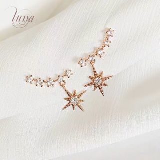 スタージュエリー(STAR JEWELRY)の☆ star☆zirronia pierce☆s925 ポスト☆GOLD(ピアス)