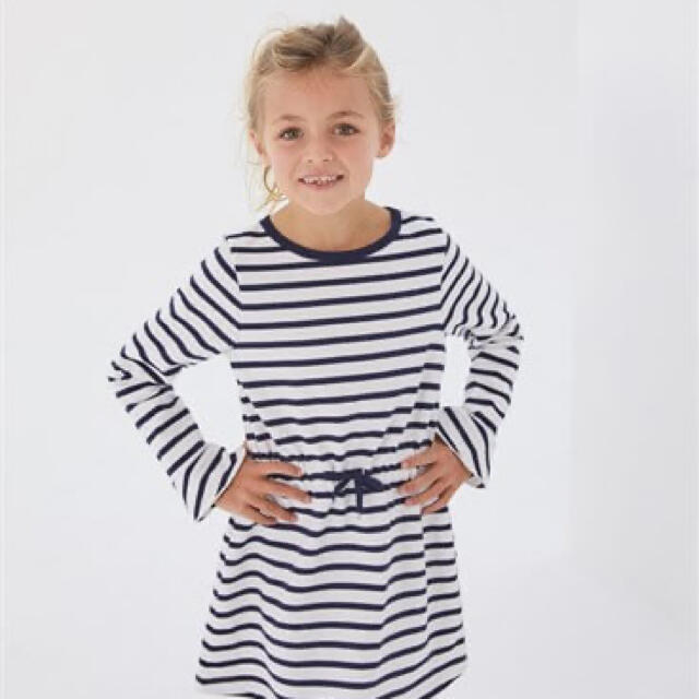 PETIT BATEAU(プチバトー)のSALE☆プチバトー マリニエールフリル袖ワンピース キッズ/ベビー/マタニティのキッズ服女の子用(90cm~)(ワンピース)の商品写真