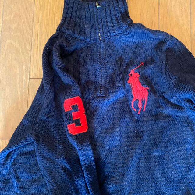 POLO RALPH LAUREN(ポロラルフローレン)のpolo ralph ラルフローレン　ハーフジップ　キッズ キッズ/ベビー/マタニティのキッズ服男の子用(90cm~)(ニット)の商品写真