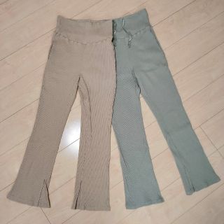 2本セット マタニティ リブ パンツ Mサイズ(マタニティボトムス)