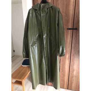 ハイク(HYKE)のHYKE Laminated Military Coat オリーブ　サイズ2(ロングコート)