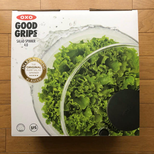 新品未使用　OXO オクソー　サラダスピナー 大 インテリア/住まい/日用品のキッチン/食器(収納/キッチン雑貨)の商品写真