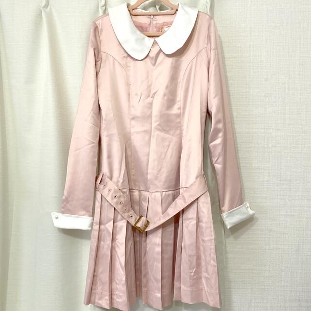 syrup.(シロップ)のRoseMarie seoir♡ピンクサテンプリーツワンピース レディースのワンピース(ひざ丈ワンピース)の商品写真