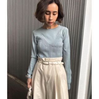 アメリヴィンテージ(Ameri VINTAGE)の新品♡ameri SHAPELY HIGH WAIST PANTS ホワイト S(カジュアルパンツ)