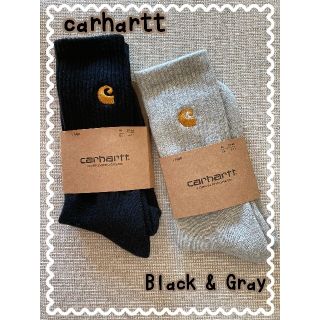 カーハート(carhartt)の◯新品◯ carhartt カーハート ソックス 2足セット ブラック グレー(ソックス)