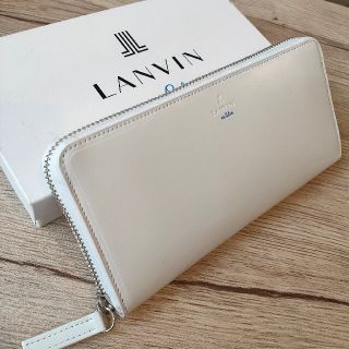 ランバンオンブルー(LANVIN en Bleu)のLANVIN en Blue ランバンオンブルー 白 長財布 本革(長財布)