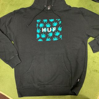 ハフ(HUF)のHUF パーカー　マリファナ　ブラック(パーカー)