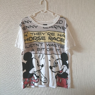 ジーユー(GU)のGU ディズニー ミニー ミッキーマウス プリント Tシャツ(Tシャツ(半袖/袖なし))