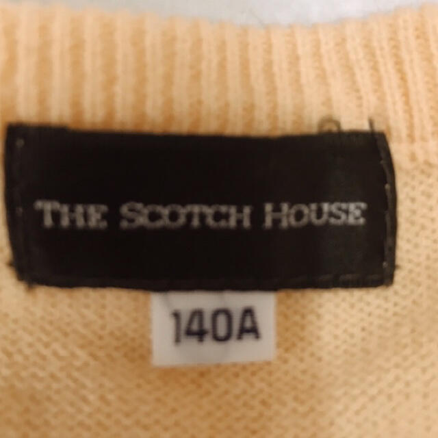 THE SCOTCH HOUSE(ザスコッチハウス)のThe scotch house  USED kids 半袖アーガイルtops キッズ/ベビー/マタニティのキッズ服女の子用(90cm~)(ニット)の商品写真