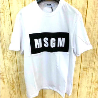 エムエスジイエム(MSGM)のMSGM Boxロゴ　Tシャツ(Tシャツ/カットソー(半袖/袖なし))
