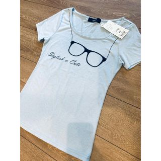 サリア(salire)の新品未使用タグ付き♡salireメガネプリントTシャツ(Tシャツ(半袖/袖なし))