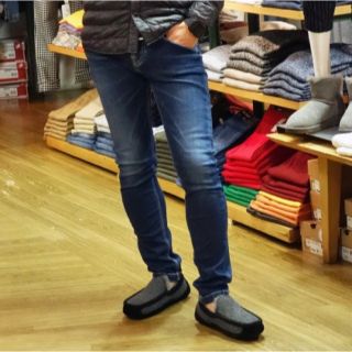 アグ(UGG)のオーストラリア UGG アスコットツイード モカシン グレー (スリッポン/モカシン)