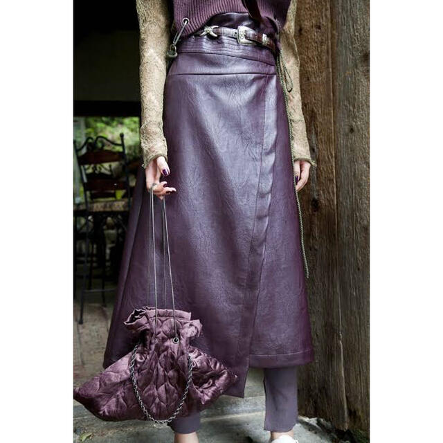 solov レザースカート レディースのスカート(ロングスカート)の商品写真