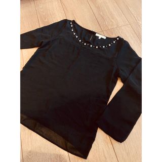 プロポーションボディドレッシング(PROPORTION BODY DRESSING)の❹美品♡PROPORTION シフォンパールビジュートップス(カットソー(長袖/七分))