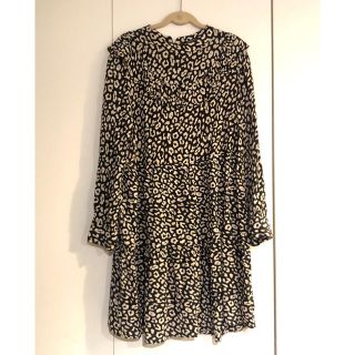 ザラ(ZARA)のZARA レオパードワンピース(ひざ丈ワンピース)