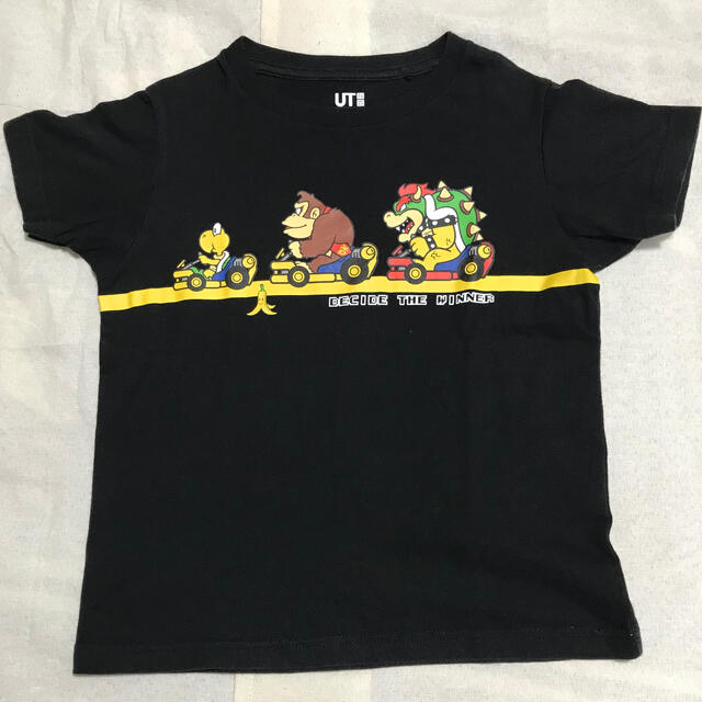 UNIQLO(ユニクロ)のユニクロ　マリオTシャツ 110センチ　ブラック キッズ/ベビー/マタニティのキッズ服男の子用(90cm~)(Tシャツ/カットソー)の商品写真