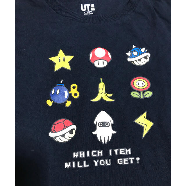 UNIQLO(ユニクロ)のユニクロ　マリオTシャツ 110センチ　ネイビー キッズ/ベビー/マタニティのキッズ服男の子用(90cm~)(Tシャツ/カットソー)の商品写真