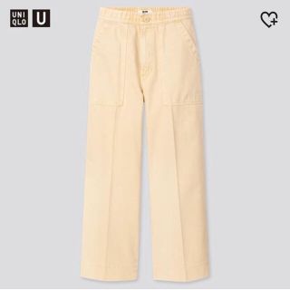 ユニクロ(UNIQLO)の【専用】ユニクロユー デニムイージーアンクルパンツ クリーム 新品(カジュアルパンツ)